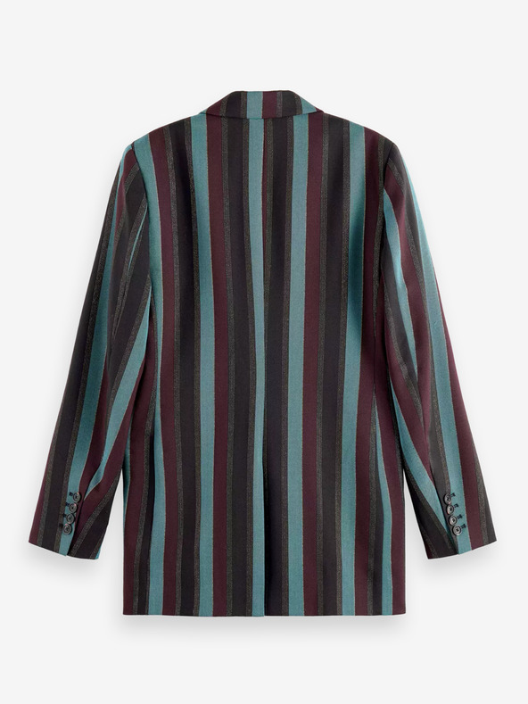 Scotch & Soda Zelena in črna črtasta ženska jakna Scotch & Soda