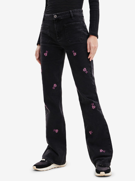 Desigual Črne ženske kavbojke Desigual Vidin