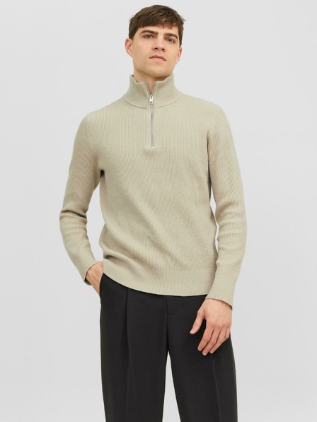 Jack & Jones Jack & Jones Perfect Moški bež rebrasti pulover