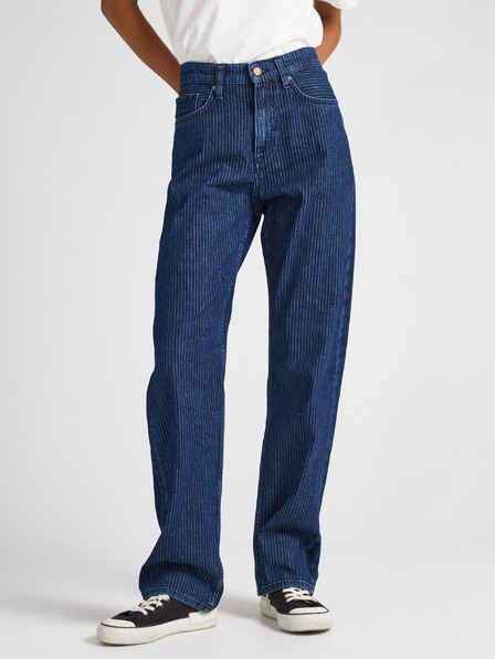 Pepe Jeans Modre ženske kavbojke Pepe Jeans Robyn Stripe Jeans