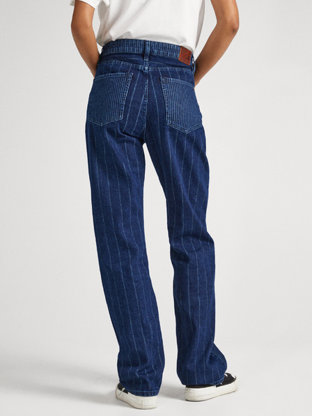 Pepe Jeans Modre ženske kavbojke Pepe Jeans Robyn Stripe Jeans