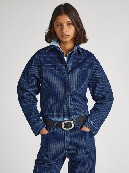 Pepe Jeans Pepe Jeans Mika Stripe Modra ženska jeans jakna