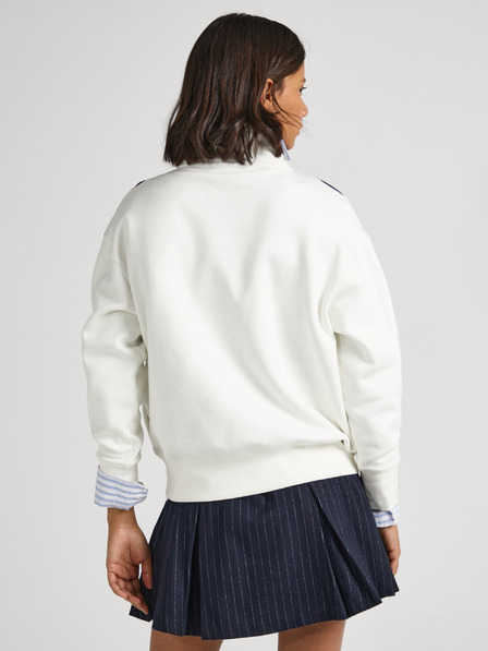 Pepe Jeans Bela ženska jopa z zadrgo Pepe Jeans Celia