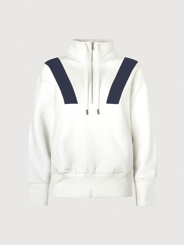 Pepe Jeans Bela ženska jopa z zadrgo Pepe Jeans Celia