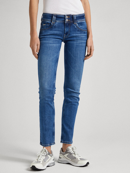 Pepe Jeans Modre ženske slim fit kavbojke Jeans Pepe Jeans