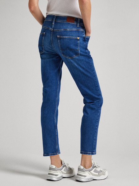 Pepe Jeans Modre ženske kavbojke ravnega kroja Pepe Jeans