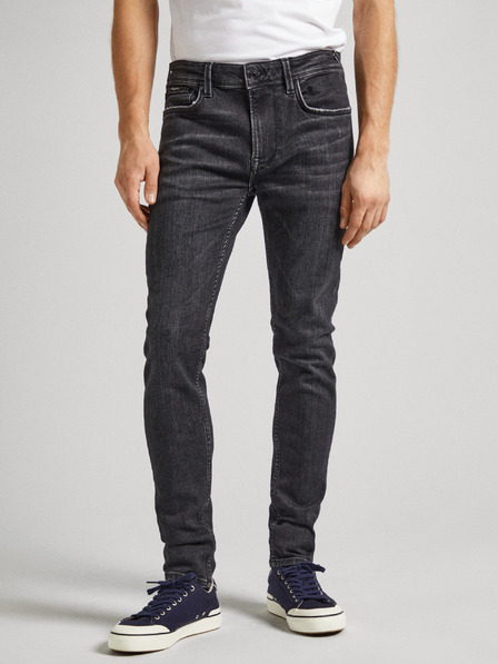Pepe Jeans Črne moške kavbojke tankega kroja Pepe Jeans