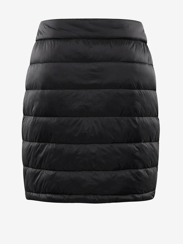 ALPINE PRO Črno žensko prešito krilo ALPINE PRO Lorfa