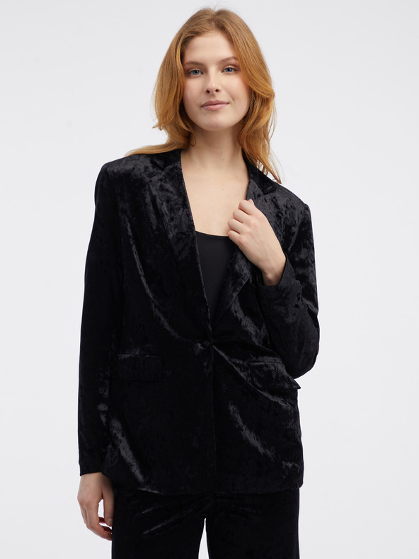 Orsay Črna ženska žametna jakna ORSAY