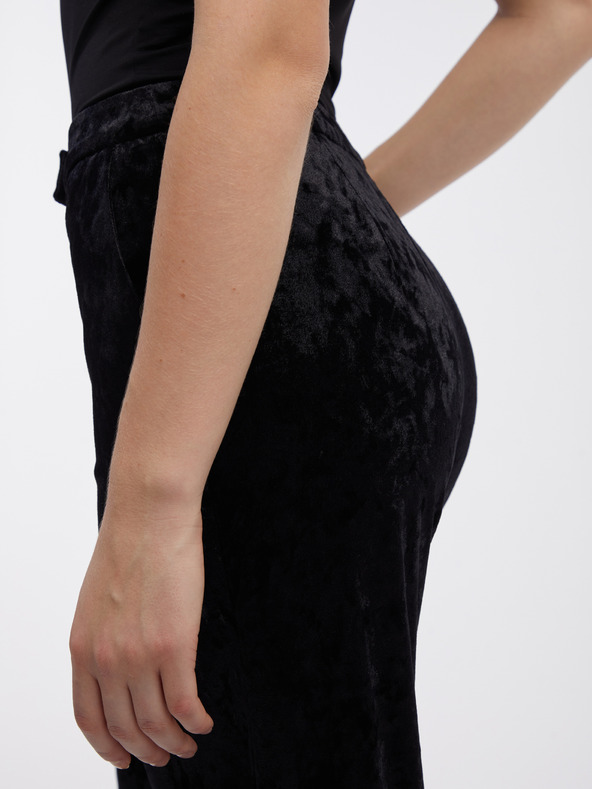 Orsay Črne žametne hlače ORSAY