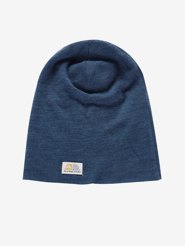 ALPINE PRO Temno modra zimska kapa iz merino volne ALPINE PRO Bedade