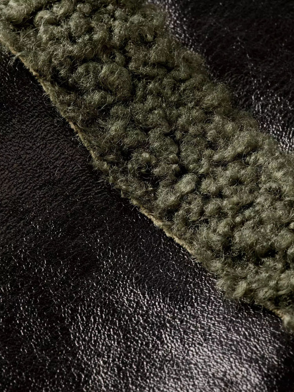 Scotch & Soda Črna ženska zimska jakna iz umetnega krzna Scotch & Soda