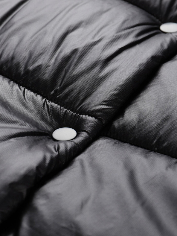 ALPINE PRO Črna ženska prešita dolga jopica ALPINE PRO Urefa