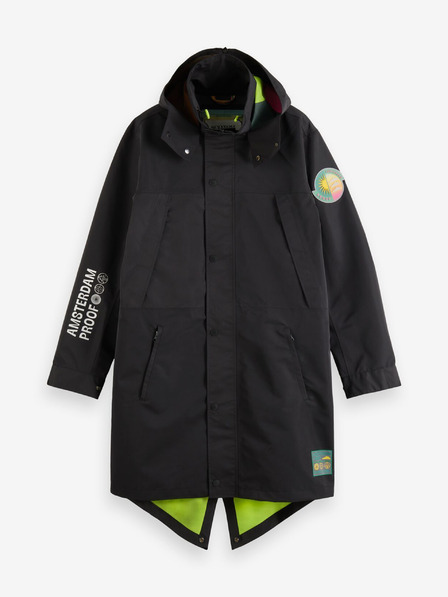 Scotch & Soda Črna ženska nepremočljiva parka Scotch & Soda