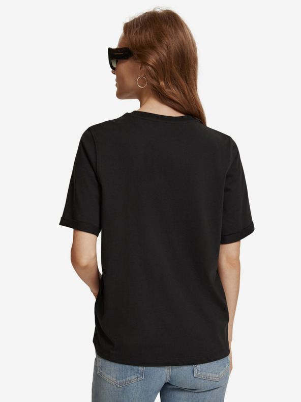 Scotch & Soda Črna ženska majica Scotch & Soda