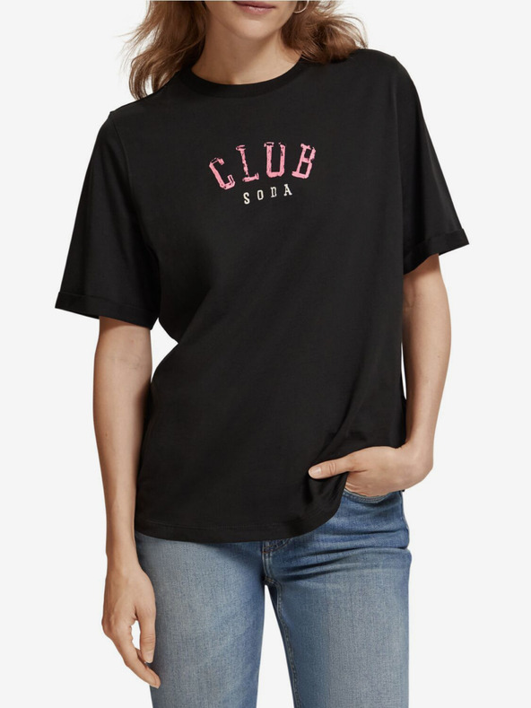 Scotch & Soda Črna ženska majica Scotch & Soda