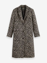 Scotch & Soda Ženski rjavi zimski plašč z leopardjim vzorcem Scotch & Soda