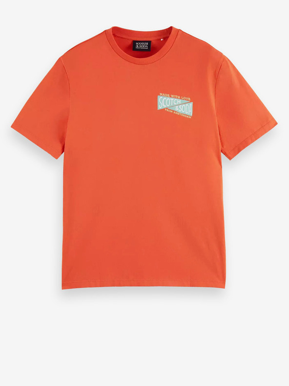 Scotch & Soda Oranžna moška majica Scotch & Soda