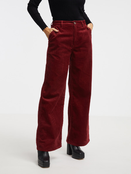 Pepe Jeans Rdeče ženske hlače Pepe Jeans Cecilia Cord