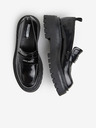 Pepe Jeans Črne ženske svetleče mokasine Pepe Jeans Queen Oxford