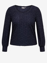 ONLY CARMAKOMA Temno modra ženska vzorčasta bluza ONLY CARMAKOMA Astra