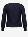 ONLY CARMAKOMA Temno modra ženska vzorčasta bluza ONLY CARMAKOMA Astra
