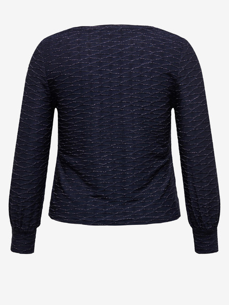 ONLY CARMAKOMA Temno modra ženska vzorčasta bluza ONLY CARMAKOMA Astra