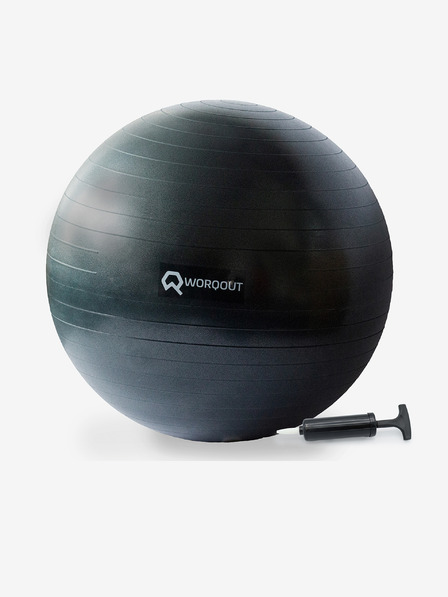 Worqout Črna telovadna žoga 75 cm Worqout Gym Ball