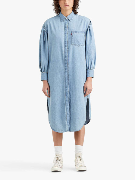 Levi's® Svetlo modra ženska srajčna midi obleka iz džinsa Levi's® Osteria Duster