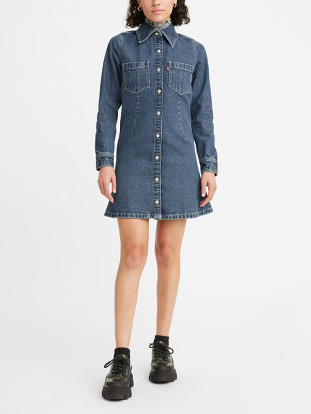 Levi's® Modra ženska srajčna obleka iz džinsa Levi's®