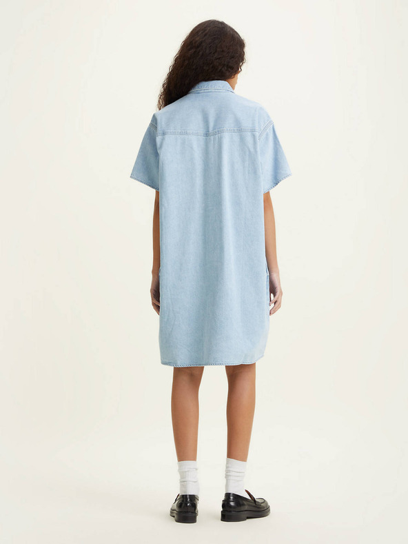 Levi's® Svetlomodra srajčna obleka iz džinsa Levi's® Elowen Western