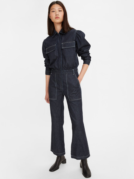 Levi's® Temno modra ženska obleka Levi's® Flight Suit iz džinsa