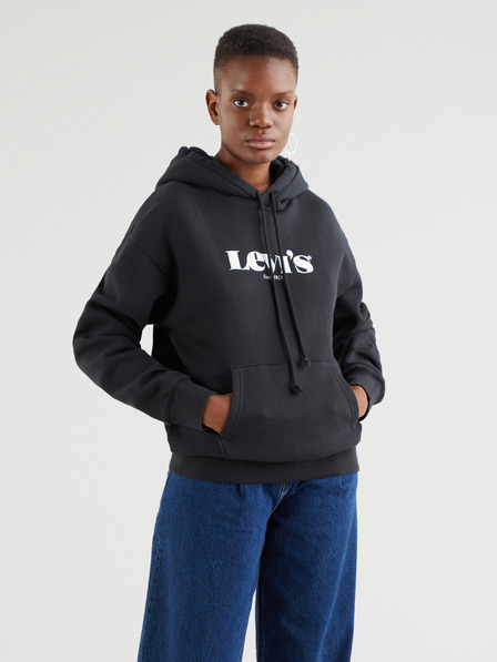 Levi's® Črna ženska majica s kapuco Levi's®