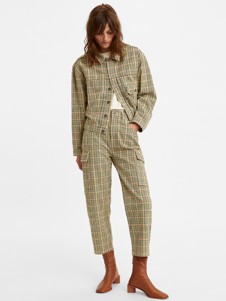 Levi's® Ženske kariraste hlače Levi's® v rumeni in zeleni barvi