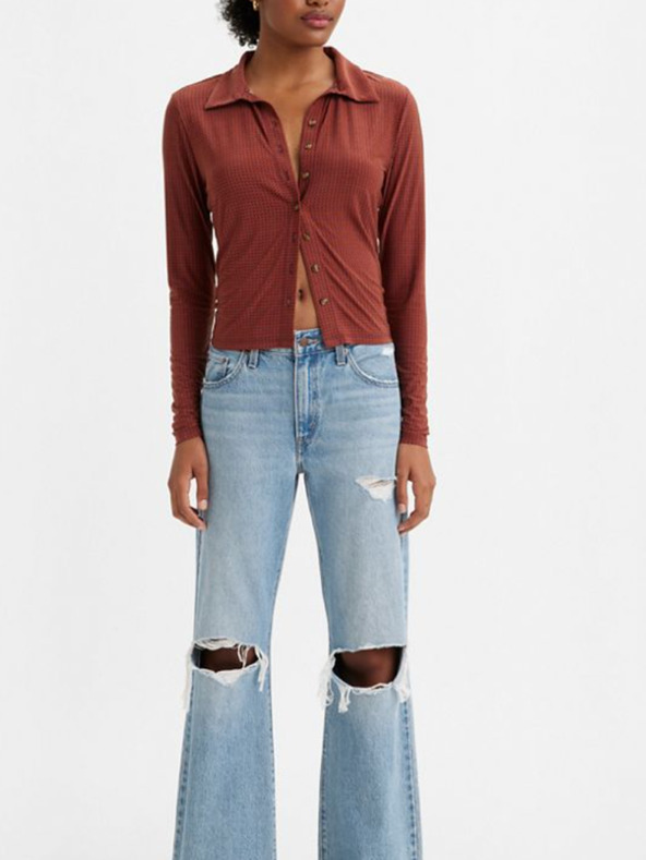 Levi's® Svetlo modra Ženske kavbojke Levi's® Baggy Boot Wide Jeans