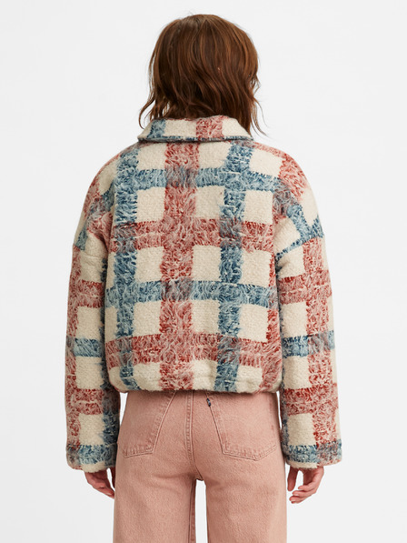 Levi's® Bež ženska karirasta jakna Levi's® Sherpa