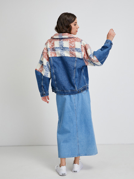 Levi's® Bež in modra ženska karirasta jakna iz džinsa Levi's® Wedge