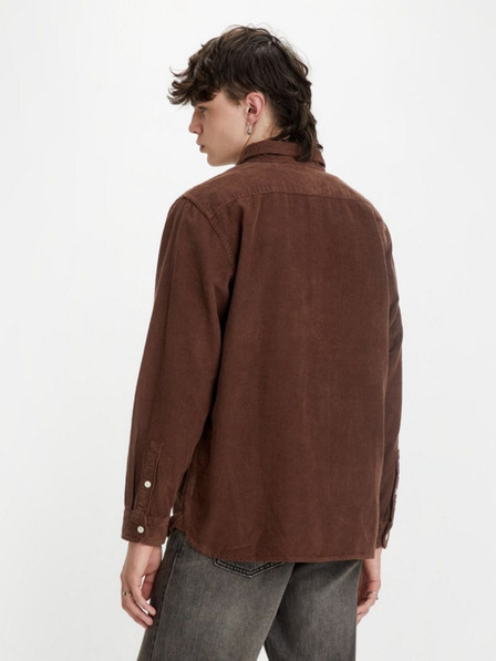 Levi's® Temno rjava moška majica Levi's® Jackson Worker iz manšestra