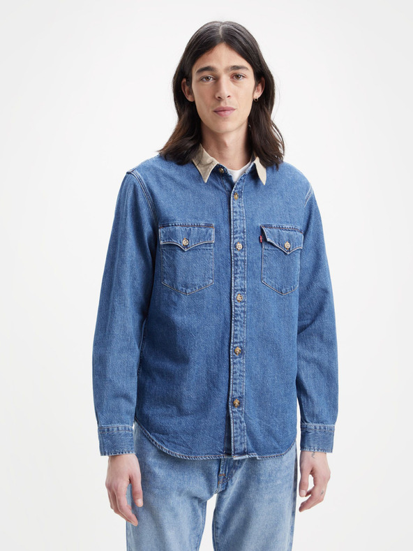 Levi's® Modra moška majica Levi's® Western iz džinsa