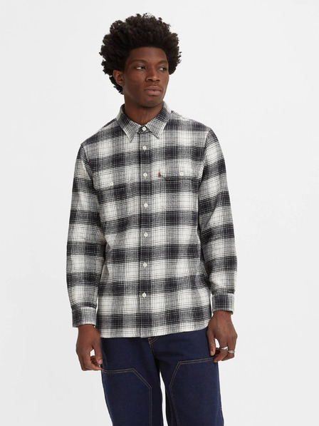 Levi's® Bela in črna moška karirasta majica Levi's® Jackson Worker