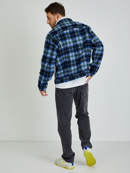 Levi's® Modra moška kockasta srajca Levi's® iz volnene mešanice