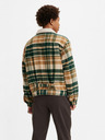 Levi's® Zelena in rjava moška karirasta jakna iz volnene mešanice Levi's® Type 1 Sherpa Trucker