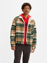 Levi's® Zelena in rjava moška karirasta jakna iz volnene mešanice Levi's® Type 1 Sherpa Trucker