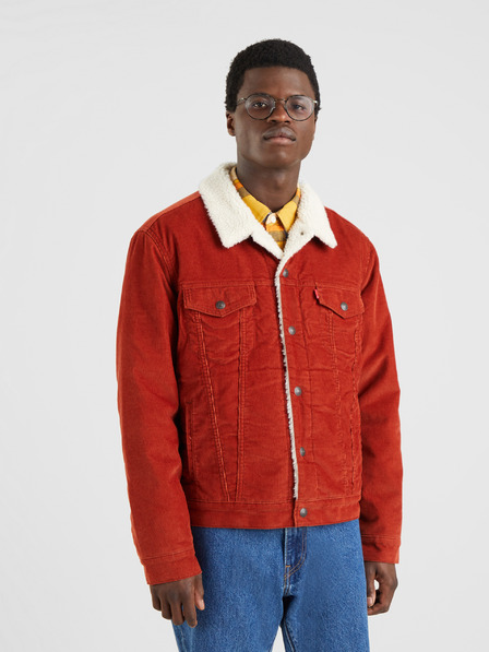 Levi's® Opečnata moška jopa iz manšestra Levi's® Sherpa Trucker