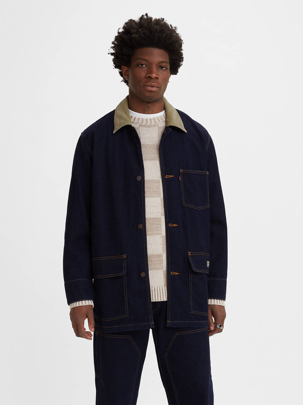 Levi's® Temno modra moška jeans jakna Levi's® Cypress iz volnene mešanice