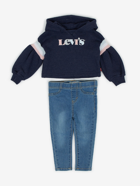 Levi's® Komplet modrih dekliških kavbojk in majice s kapuco Levi's®