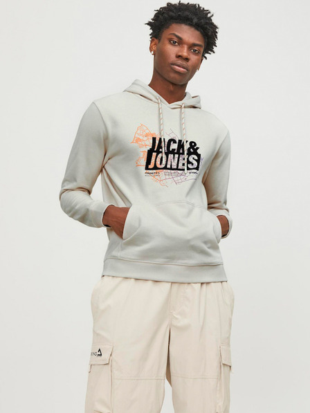 Jack & Jones Kremasta moška jopa s kapuco Jack & Jones Map