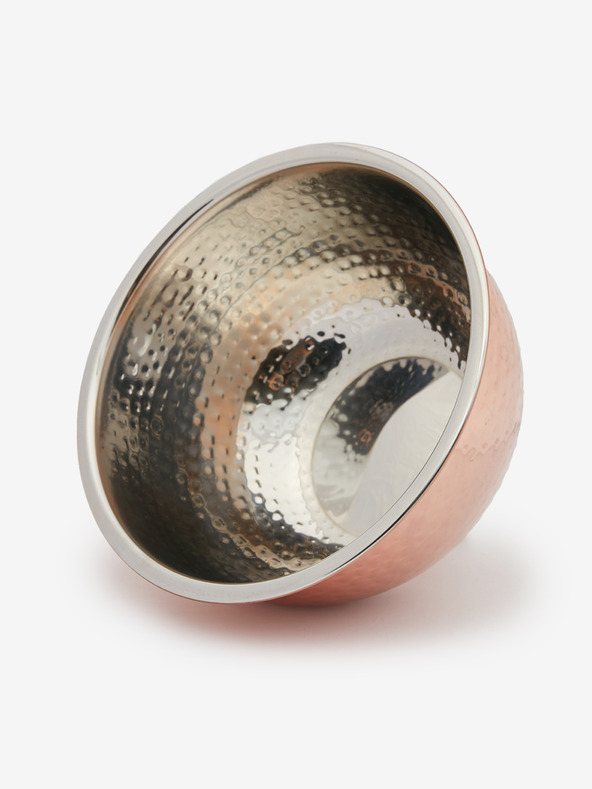 SIFCON Rožnato zlata skleda iz nerjavečega jekla s površino iz kovanega železa 11x20 SIFCON