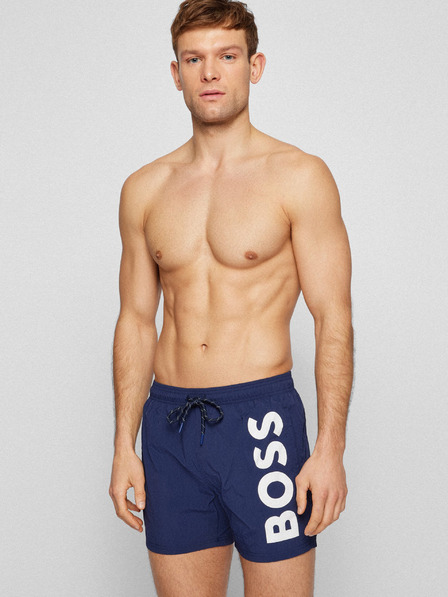 BOSS Temno modre moške kopalke HUGO BOSS Octopus