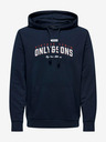 ONLY & SONS Temno modra moška majica s kapuco ONLY & SONS Lenny